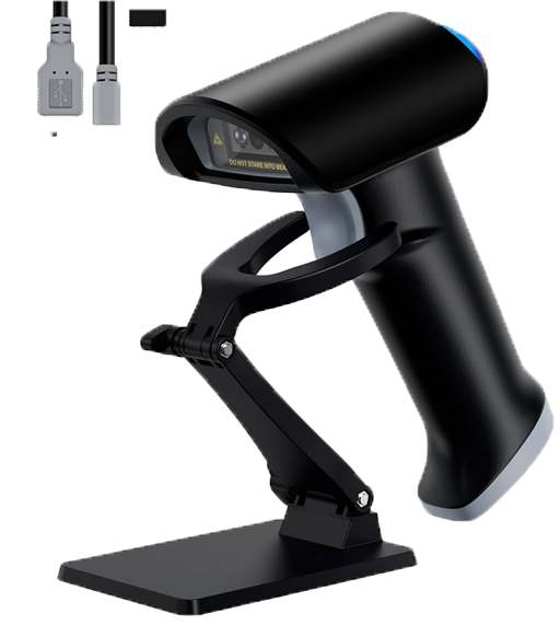 Barcode scanner with stand